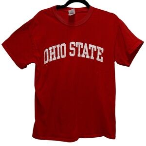 Vintage Y2K Ohio State University Red & White T-Shirt Size Medium